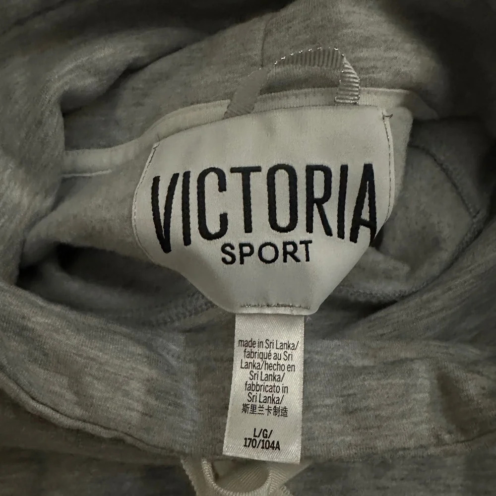 VICTORIA SECRET Sport Gray Cowl Neck Sweater size Large - Picture 4 of 6